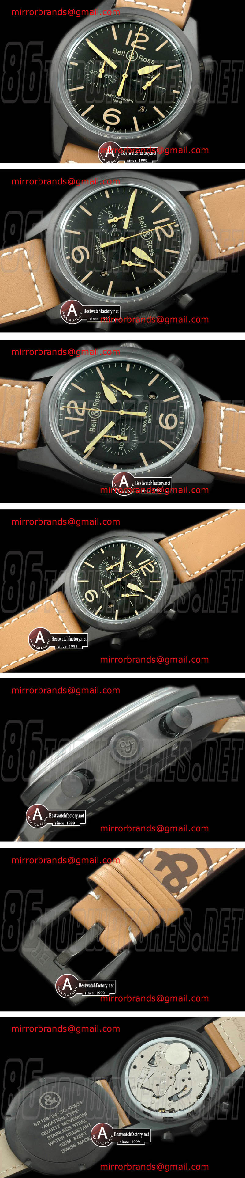 Bell Ross BR126 Vintage Heritage Chrono PVD/Leather Black OS20