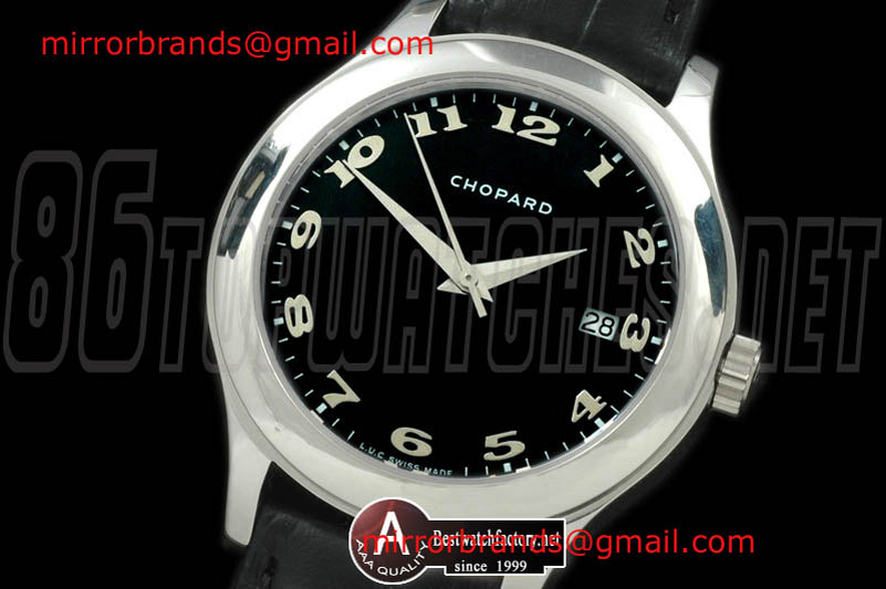 Luxury Chopard LUC Automatic SS/Leather Black Asia 2824