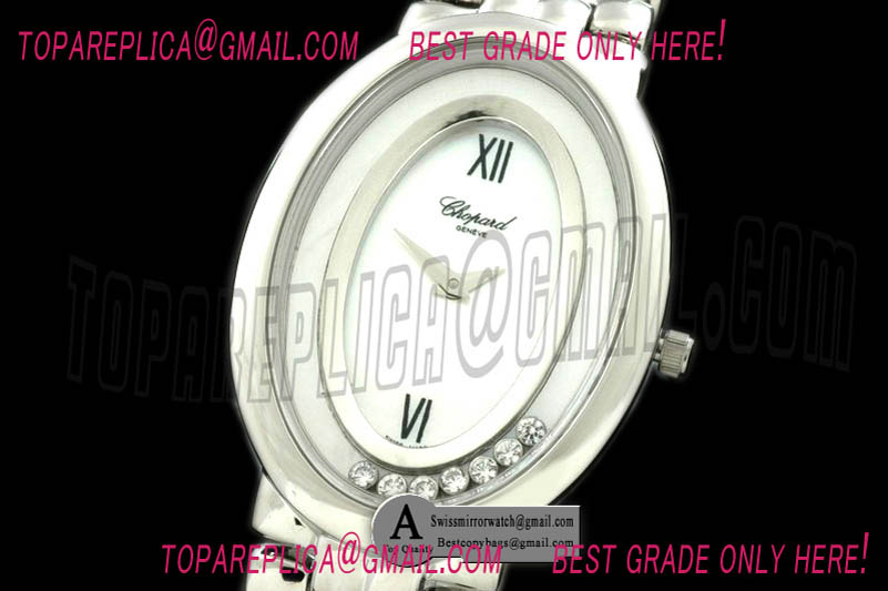 Chopard Happy Spirit Oval SS/SS White Jap Quartz Replica Watches