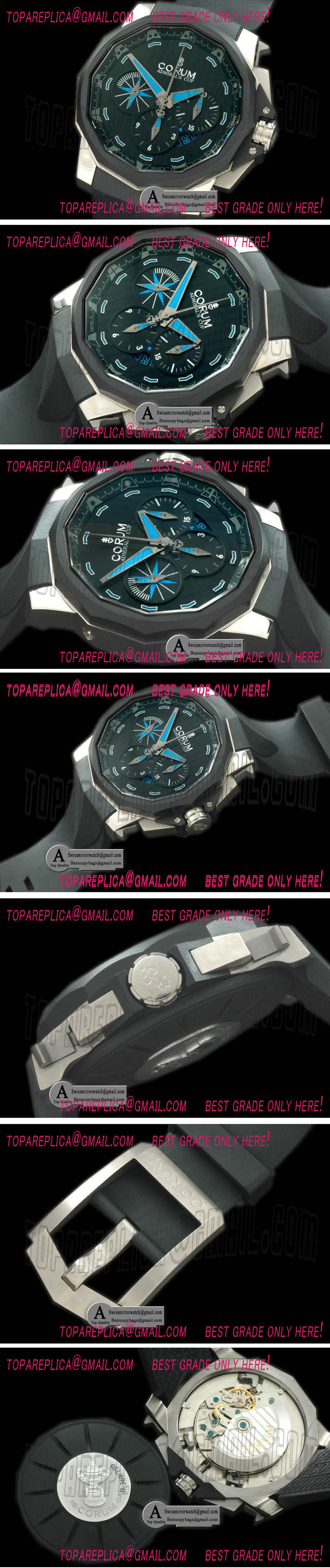 Corum Competition 48 Challenge Cup Titanium/Rubber Black Asia 7753 ULT Replica Watches