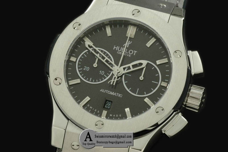Hublot Classic Fusion Chrono V2 521.NX.7070.LR SS Leather Grey A 7750 Sec 3 Replica Watches