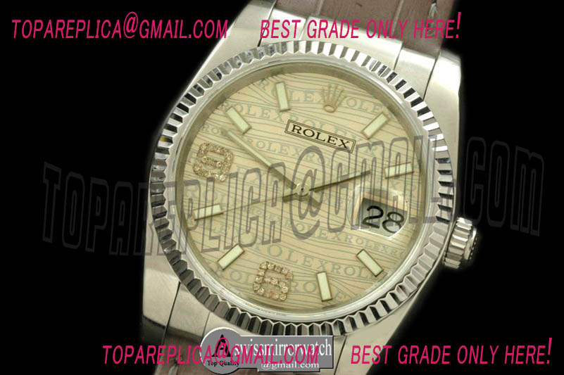 Rolex SS/LE Champagne Asian 2836/3135-Real Diamonds