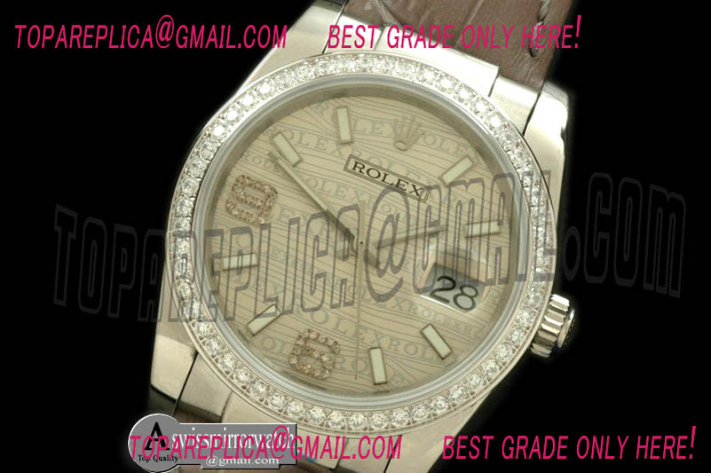 Rolex SS/LE Champagne Asian 2813 28800 Real Diamonds