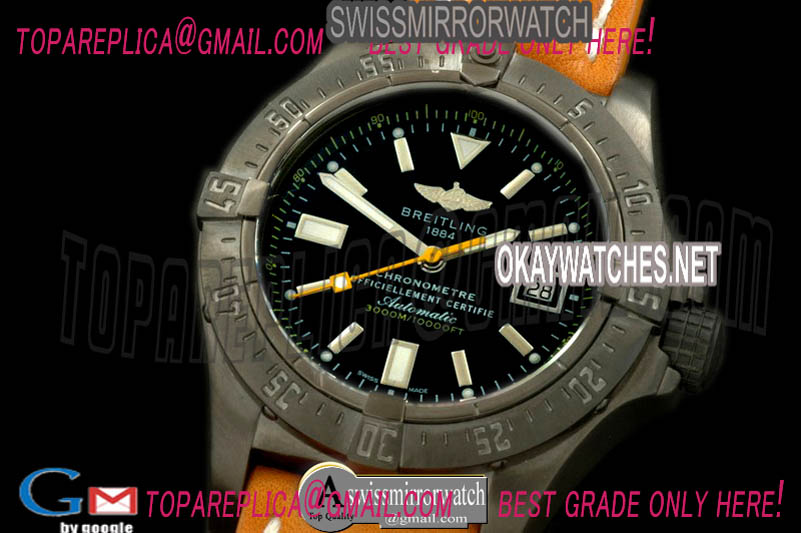 Breitling Seawolf PVD/LE Blk/Ylw Stick Asian 2836