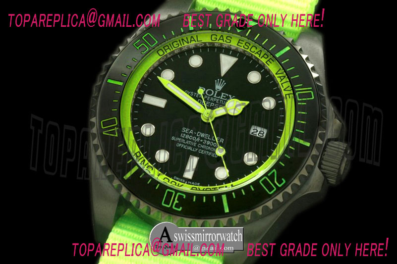 Rolex DeepSea Watch What if Edition PVD Blk/Grn A2813