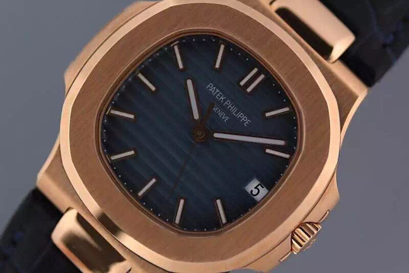 Patek Philippe Nautilus Jumbo 5711R V3 Blue Dial on Leather Strap 1:1 Best Edition A2824