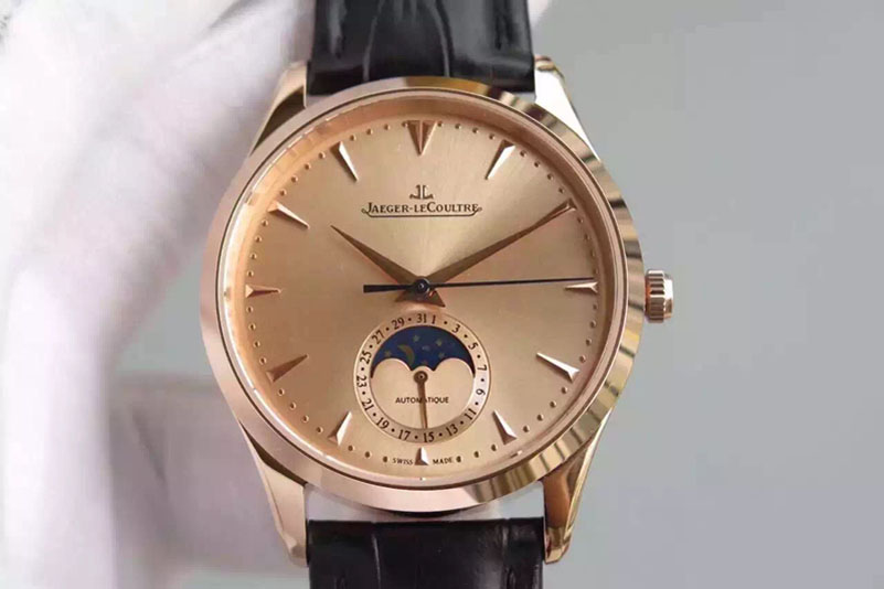 Jaeger LeCoultre Moonphase RG/LE Gold Dial Cal.925