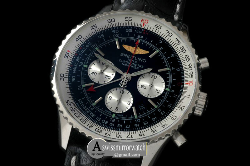 Breitling Navitimer GMT SS/LE Black A-7500
