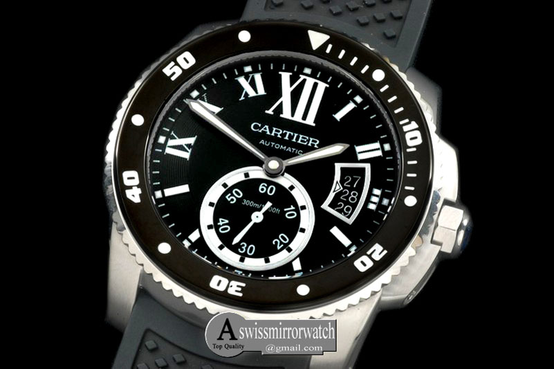 Cartier Calibre de Cartier Diver SS/RU Blk A2813