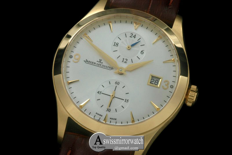 Jaeger-LeCoultre Master Duo Time YG/LE White Asian 2824