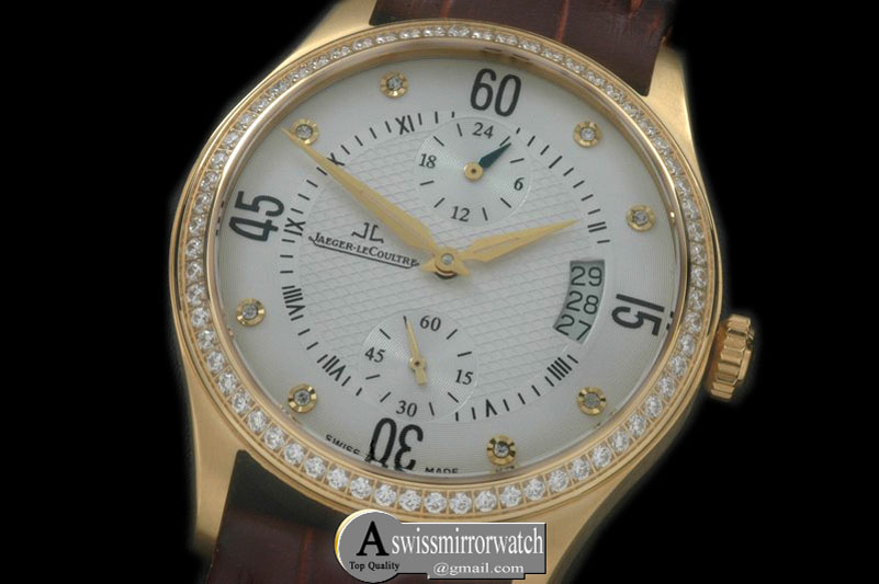 Jaeger-LeCoultre Master Duo Time YG/LE White Asian 2824