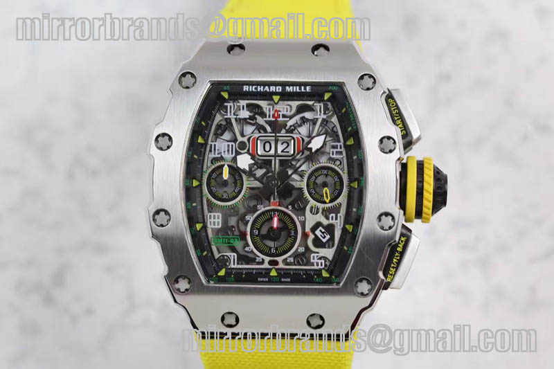 Richard Mille Unveils the RM 11-03 SS Flyback Chronograph A7750 ON Nylon strap