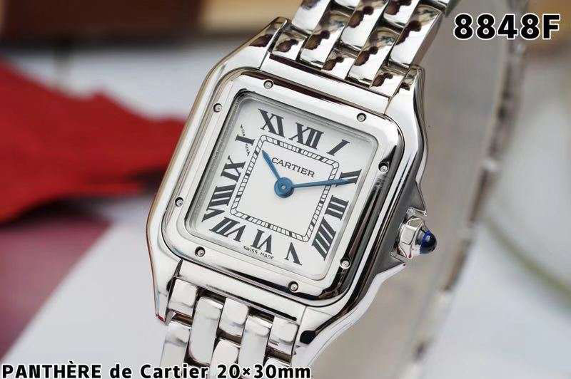Cartier Panthère Secrete Ladies 22mm SS K11 1:1 Best Edition White Dial on SS Bracelet Ronda Quartz