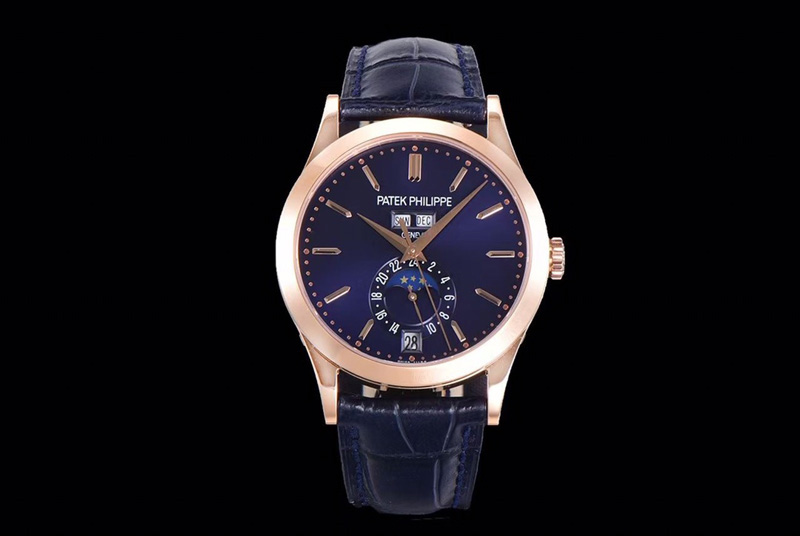 Patek Philippe Annual Calendar Complications 5396 RG GRF Best Edition Blue dial on Blue leather strap A324