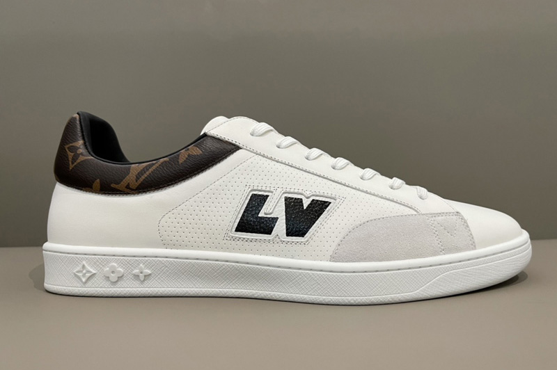 Louis Vuitton 1A8XXO LV Luxembourg sneaker in White Perforated calf leather and suede calf leather