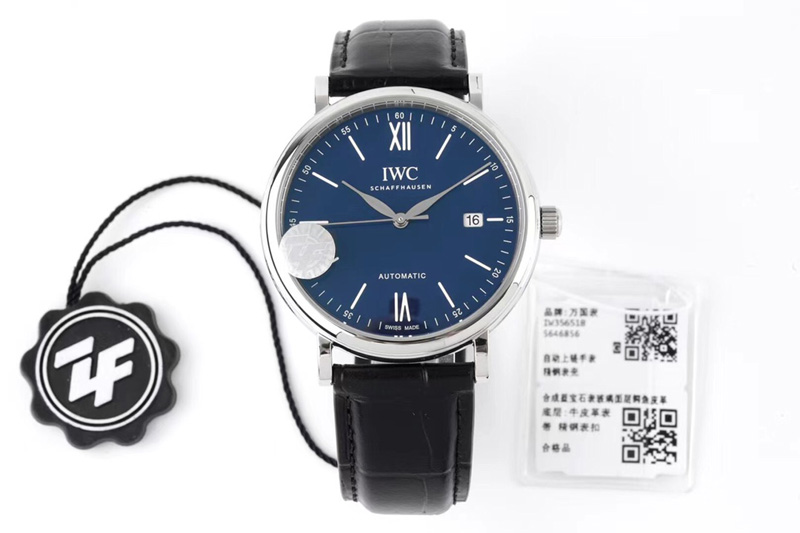 IWC IW356518 '150 Years' Portofino Automatic SS ZF 1:1 Best Edtiion Blue Dial on Black Croco Strap M9019