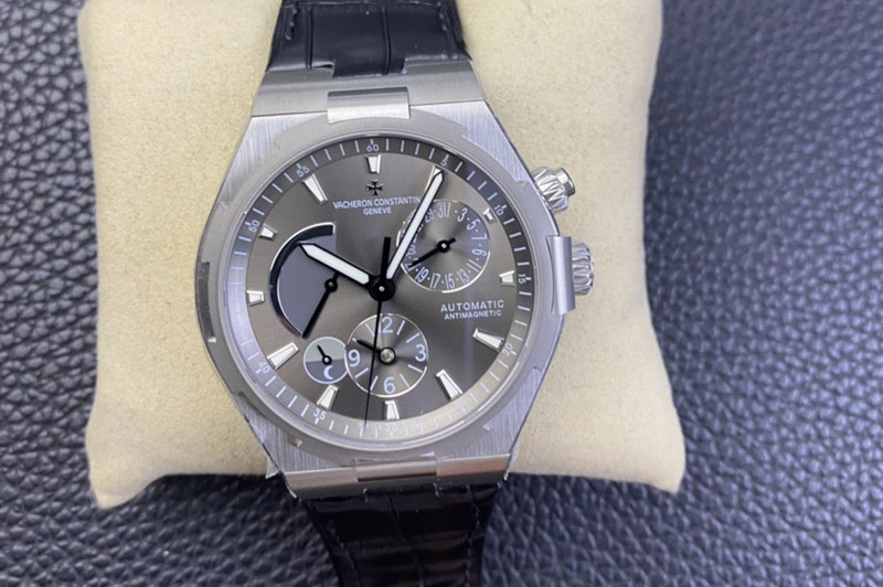 Vacheron Constantin Overseas Dual Time Power Reserve TWA Best Edition Gray Dial on Black Rubber Strap A1222
