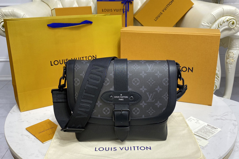 Louis Vuitton M45911 LV Saumur Messenger bag in Monogram Eclipse coated canvas