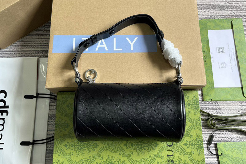 Gucci 760170 Gucci Blondie Mini Shoulder Bag in Black leather