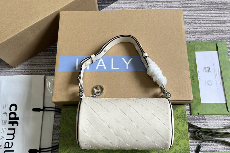 Gucci 760170 Gucci Blondie Mini Shoulder Bag in White leather