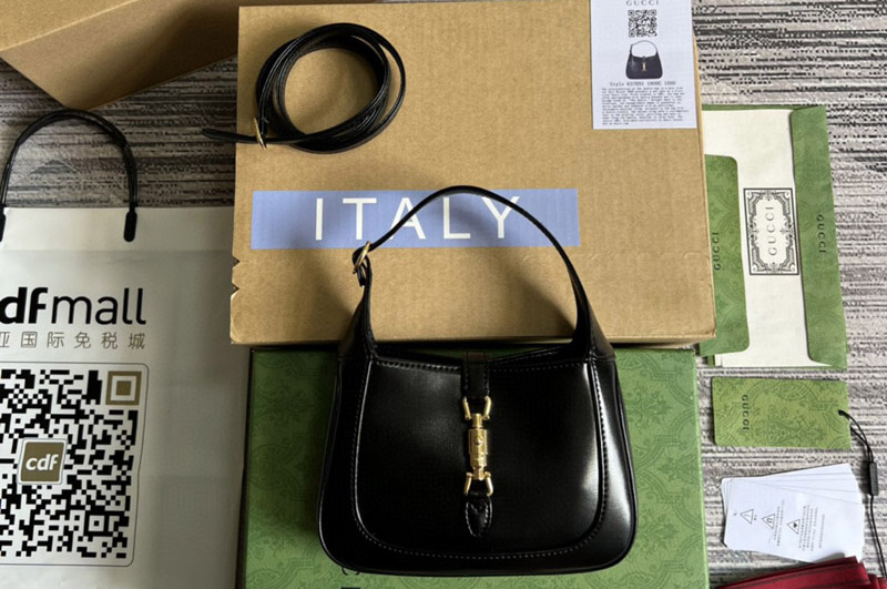 Gucci 637091 jackie 1961 Mini shoulder bag In Black leather