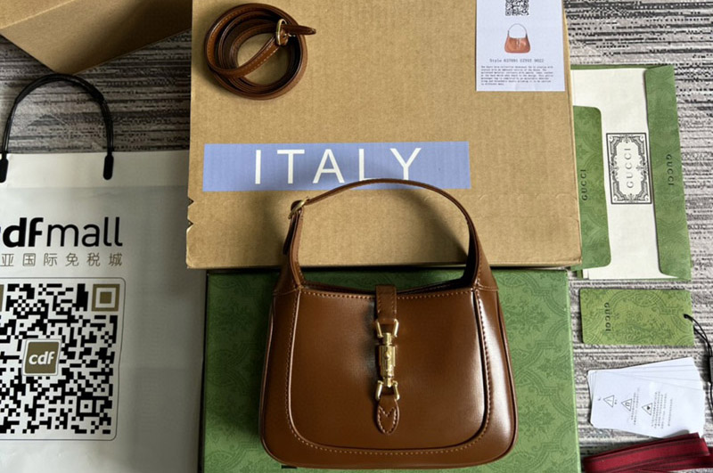 Gucci 637091 jackie 1961 Mini shoulder bag In Brown leather