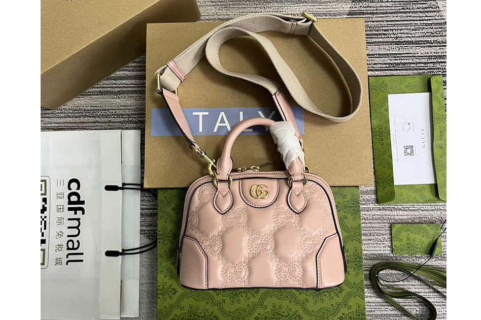 Gucci ‎727793 GG Matelasse Handbag in Pink GG Matelassé leather