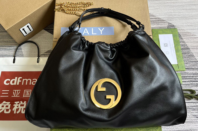 Gucci 747372 gucci blondie Large tote bag in Black leather