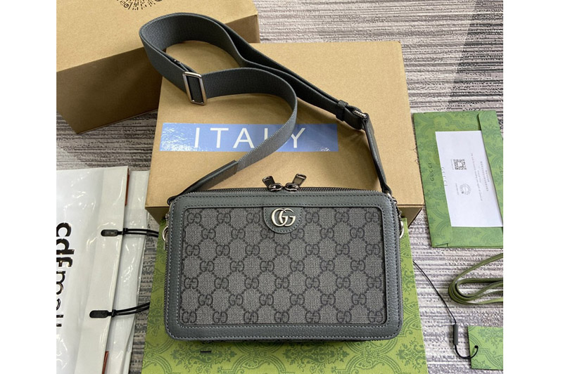 Gucci 771174 ophidia GG mini bag in Grey and black GG Supreme canvas