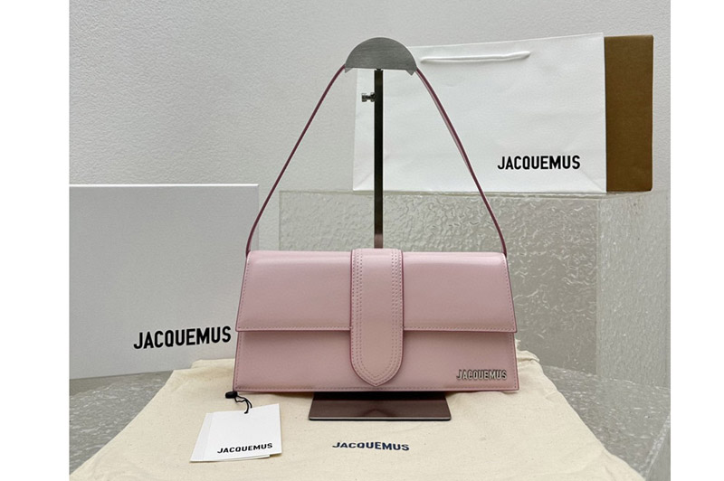 Jacquemus Long flap bag in Pink Leather