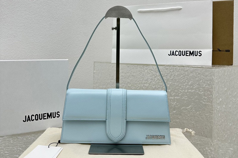 Jacquemus Long flap bag in Blue Leather