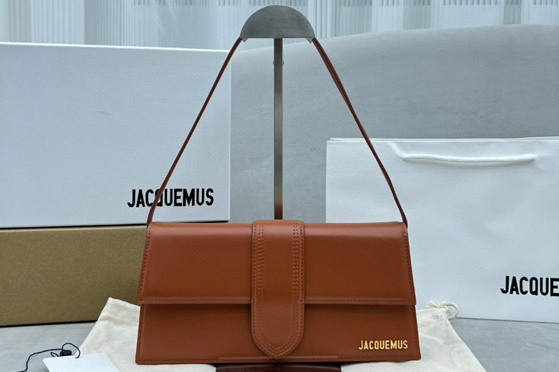 Jacquemus Long flap bag in Brown Leather