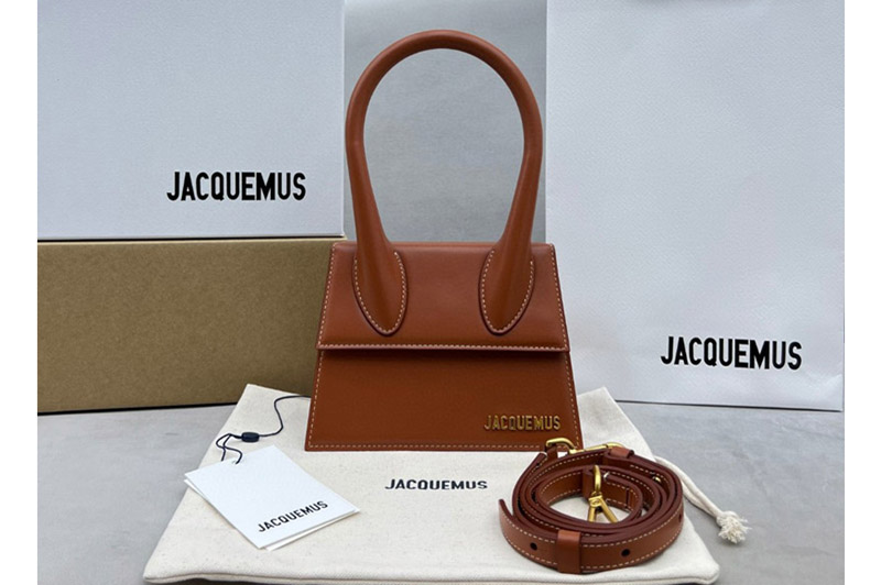 Jacquemus Medium leather handbag in Brown Leather