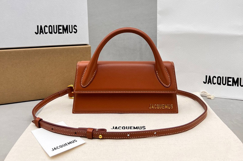 Jacquemus Long signature handbag in Brown Leather