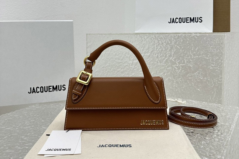 Jacquemus Long Leather handbag in Brown Leather