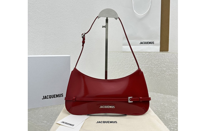 Jacquemus Beaded shoulder bag in Red Leather