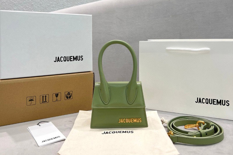 Jacquemus Signature mini handbag in Green Leather