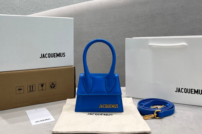 Jacquemus Signature mini handbag in Blue Leather