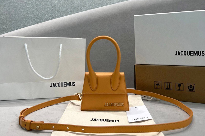 Jacquemus Signature mini handbag in Tan Leather
