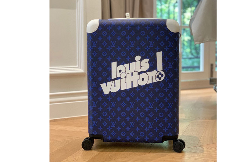 Louis Vuitton M20183 LV Horizon 55 rolling luggage in Blue Monogram canvas