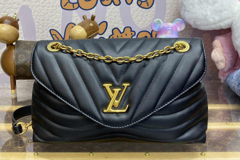 Louis Vuitton M21615 LV New Wave Chain Bag GM in Black Quilted calf leather