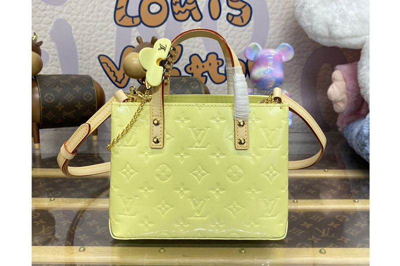 Louis Vuitton M24144 LV Reade PM bag in Yellow Monogram Vernis embossed cowhide leather