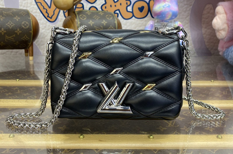 Louis Vuitton M24246 LV Pico GO-14 bag in Black Lambskin Leather