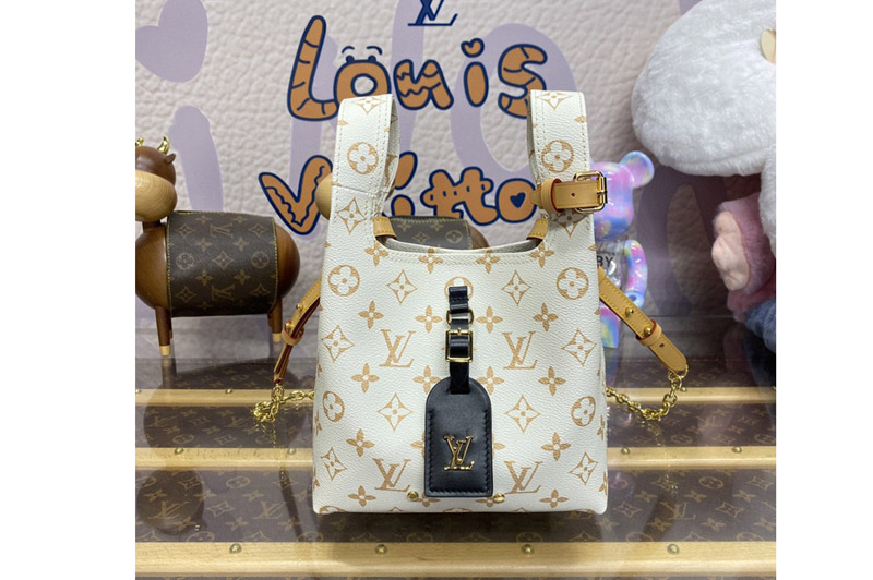 Louis Vuitton M24408 LV Atlantis BB handbag in White Monogram Canvas