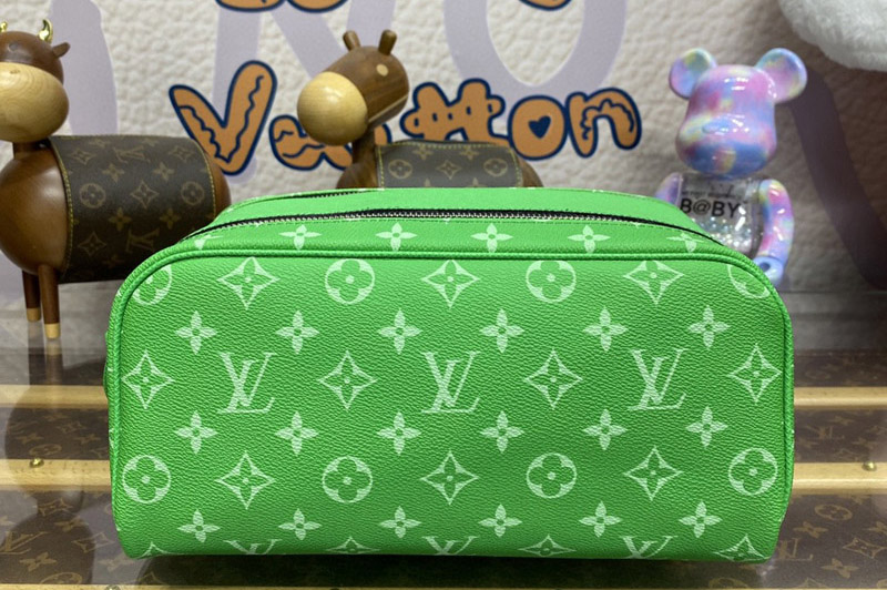 Louis Vuitton M31013 LV Dopp Kit Bag in Cactus Green Monogram coated canvas