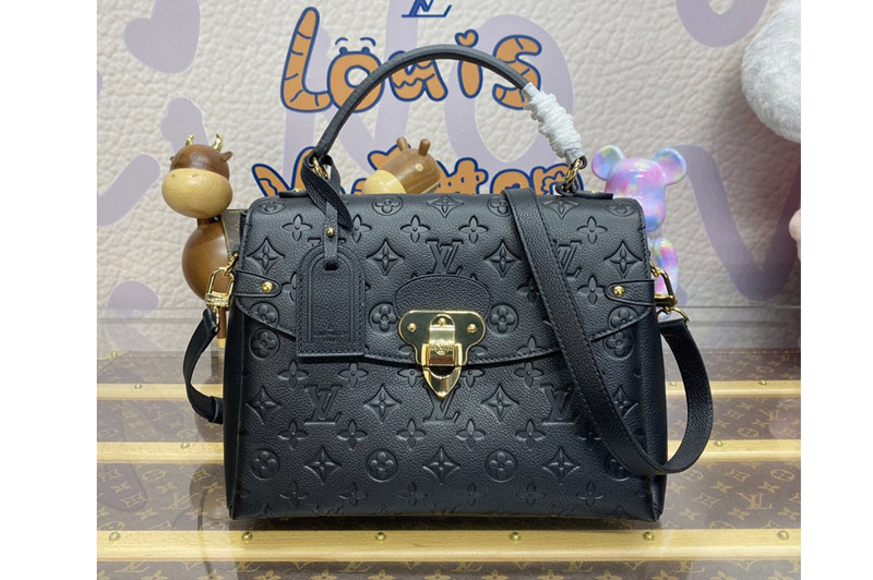Louis Vuitton M53945 Georges MM Shoulder Bag in Black Monogram Empreinte Leather