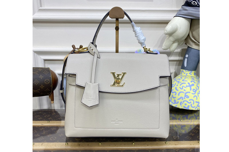 Louis Vuitton M56094 Lockme Ever bag in Gray Soft grained calfskin