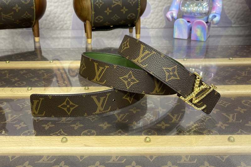 Louis Vuitton M8380V LV LV Initiales 30mm Reversible Belt With Gold Buckle