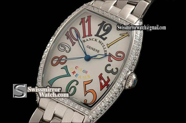 Franck Muller Curvex Colour Dreams Men Diamond/WG White Eta 2824