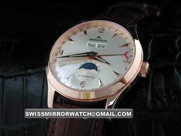 Jaeger Lecoultre Calender RG white Swiss Eta 2836-2 Replica Watches